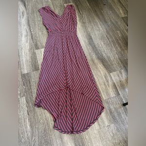 Striped jersey knit midi dress size medium